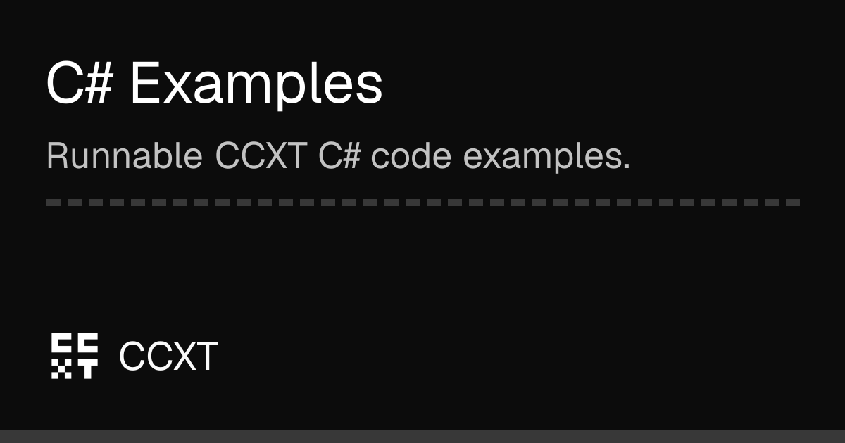 C# Examples