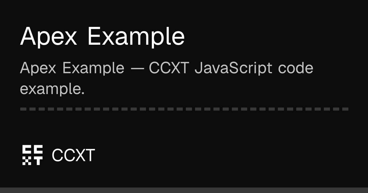Apex Example