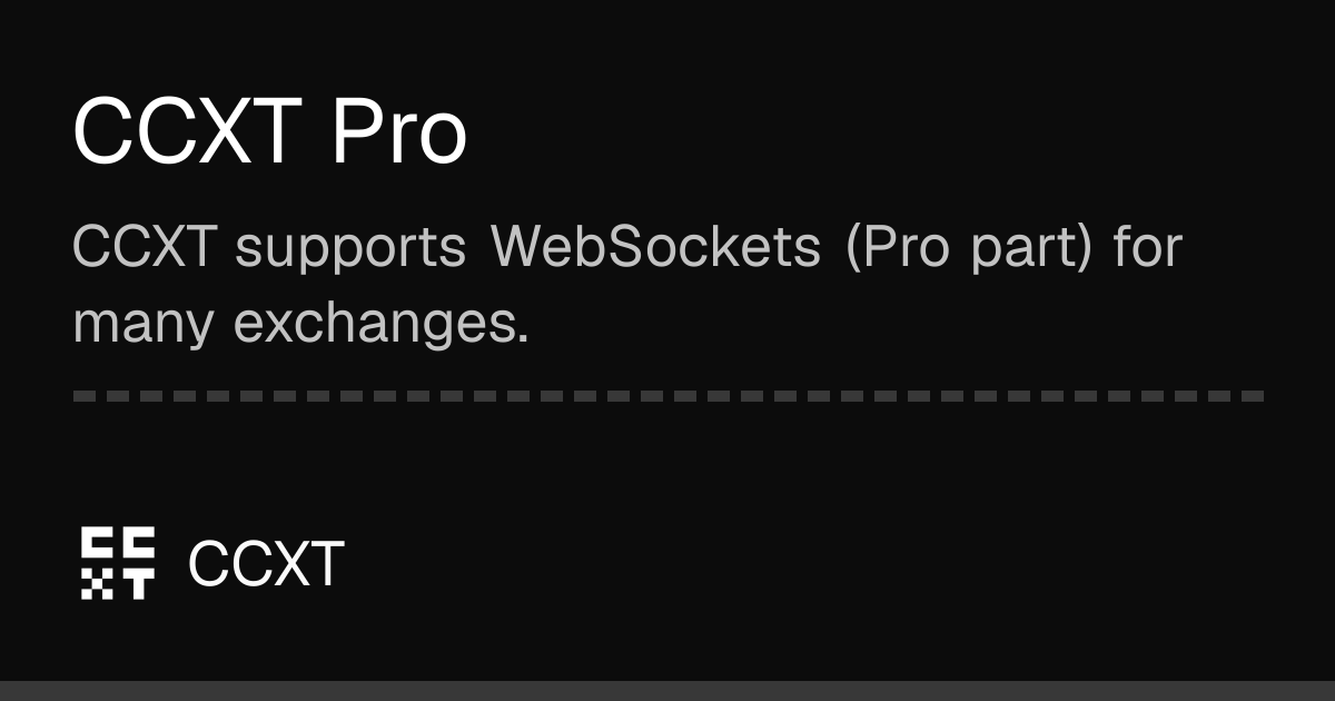 CCXT Pro